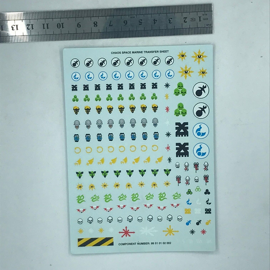 Chaos Space Marine Transfer Sheet - Warhammer 40K T109