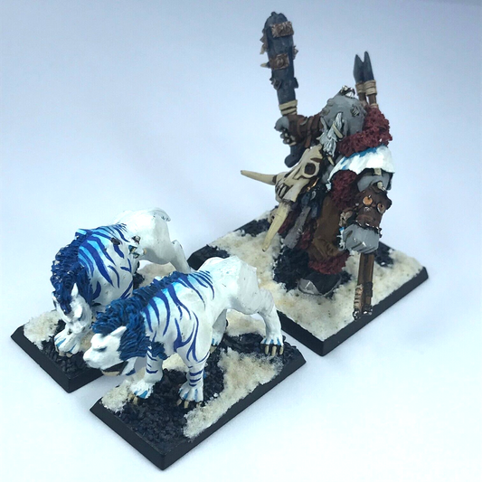 Metal Ogre Kingdoms Icebrow Hunter & Sabres - Chipped - Warhammer Fantasy