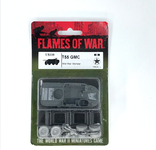 USA T55 GMC Mid War Monster - Unpainted - Sealed Blister - Flames of War C853