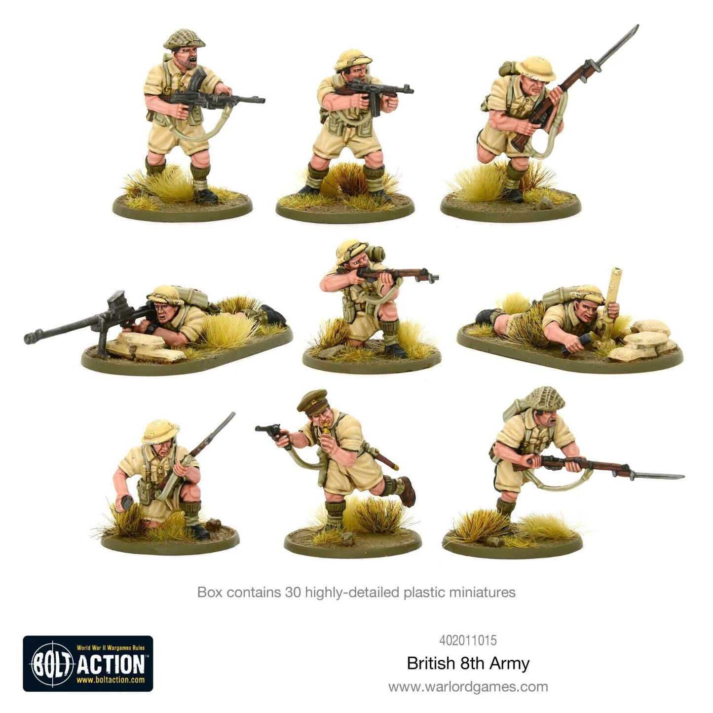 British 8th Army Infantry - Warlord Games Bolt Action Miniatures