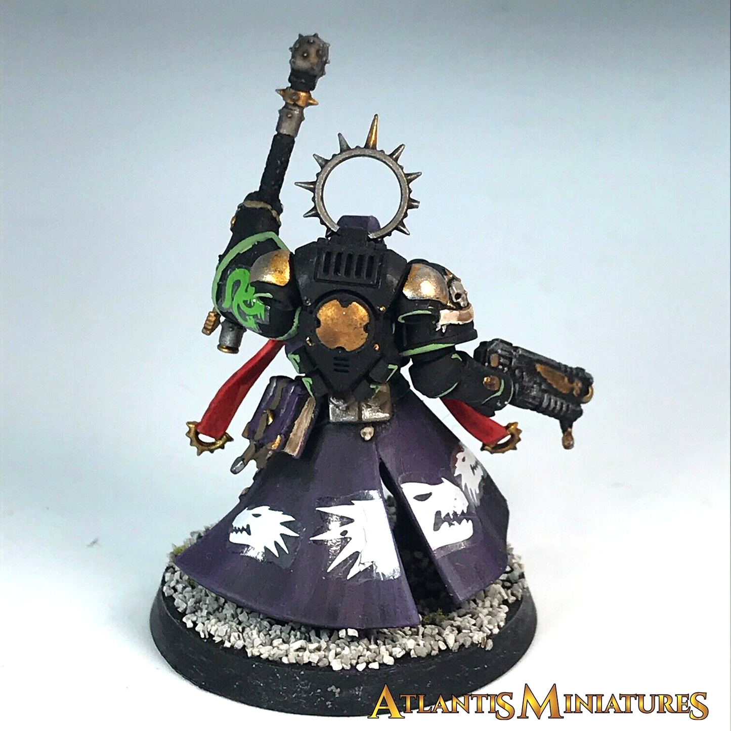 Painted Primaris Space Marine Chaplain Command HQ - Warhammer 40K C710