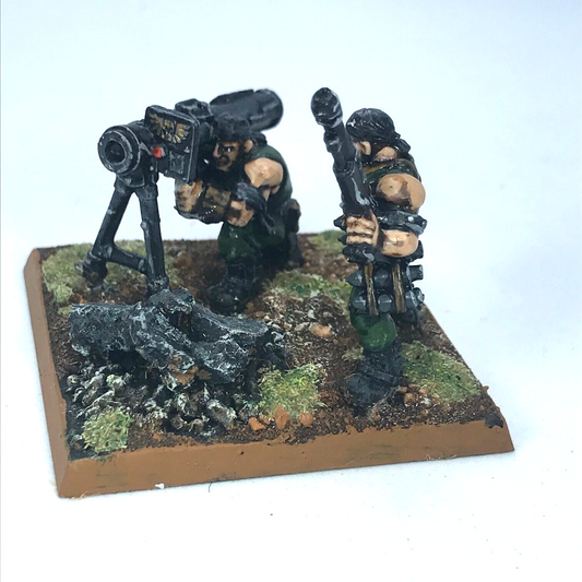 Imperial Guard Catachan Rocket Launcher Team - Painted - Warhammer 40K C2808