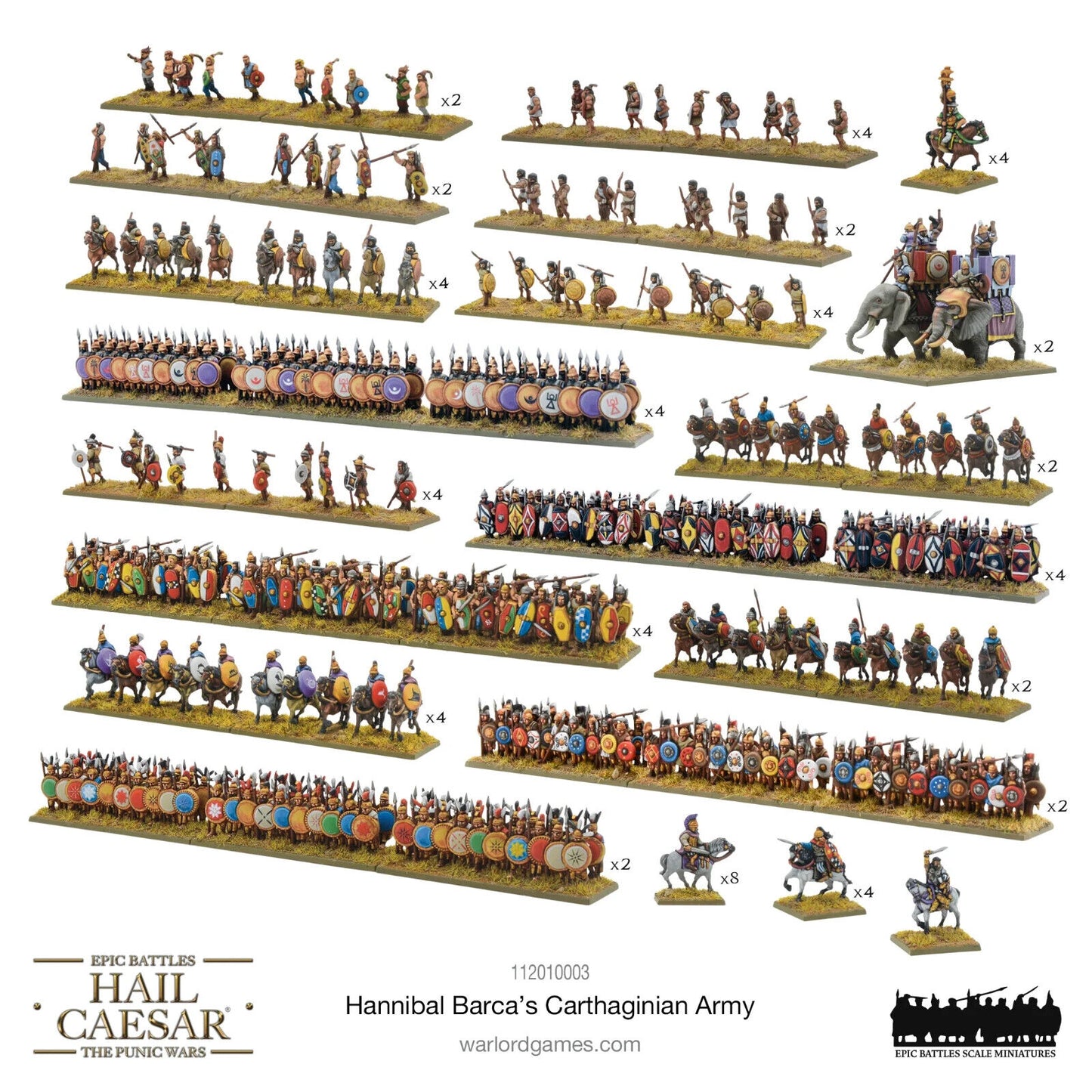 Hannibal Barca's Carthaginian Army - Warlord Games Hail Caesar Epic Miniatures