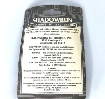 Ral Partha Enforcers Scorpion Bike - Shadow Run Ral Partha - Blister C1101