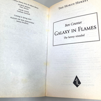 Galaxy In Flames - Ben Counter - Paperback 2006 Black Library Horus Heresy M575