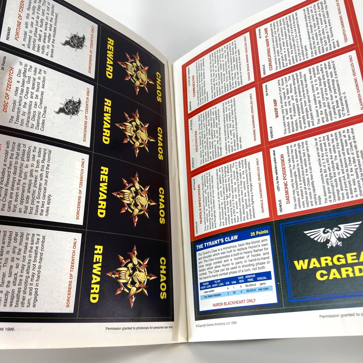 Chaos Space Marine Codex - 2nd Edition - Warhammer 40K Games Workshop M1733