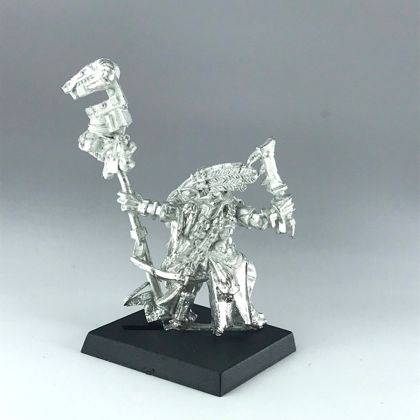 Skink Priest Shaman Lizardmen - Warhammer Fantasy Games Workshop Metal X9513