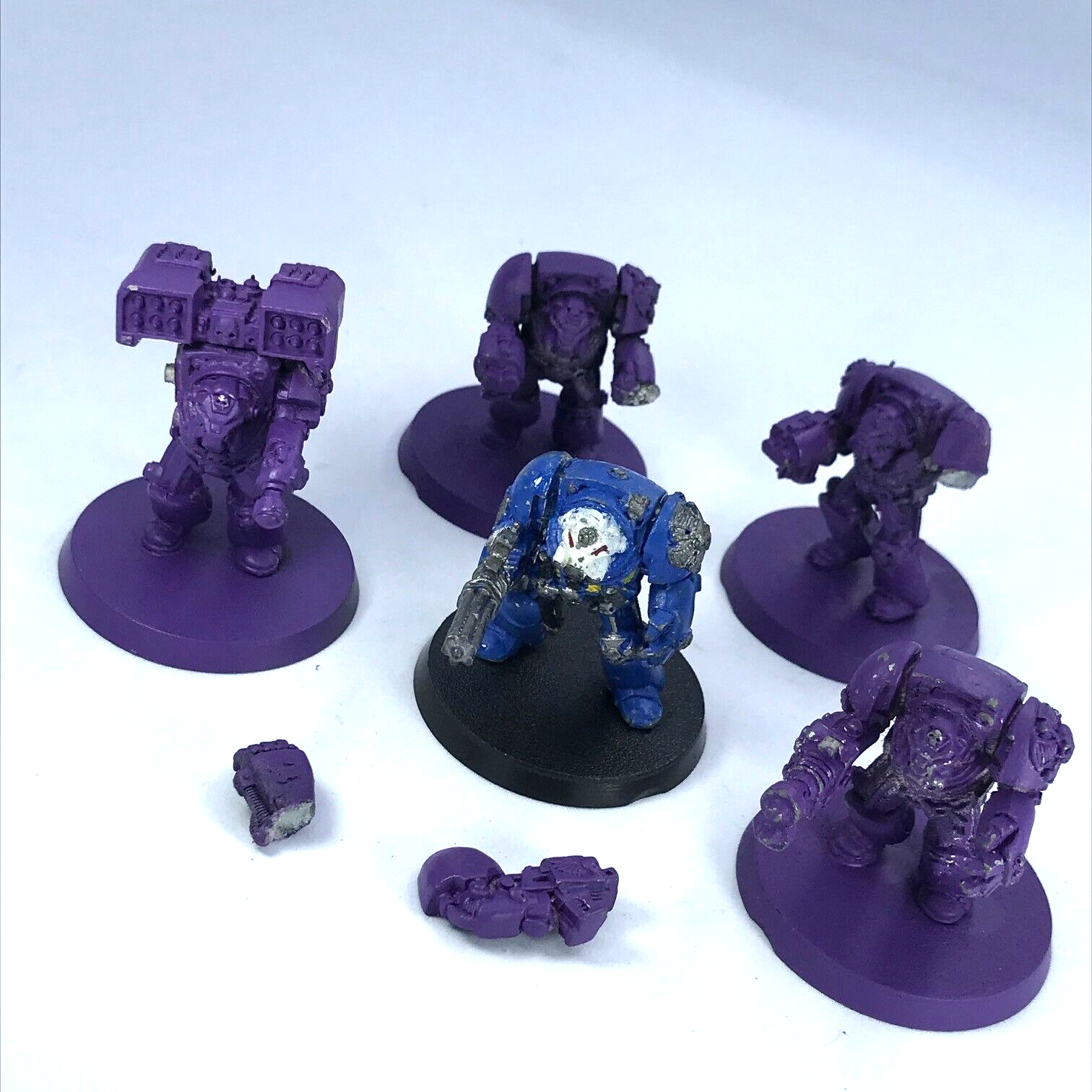 Space marines terminator squad rogue trader - warhammer 40k - mostly metal c3785
