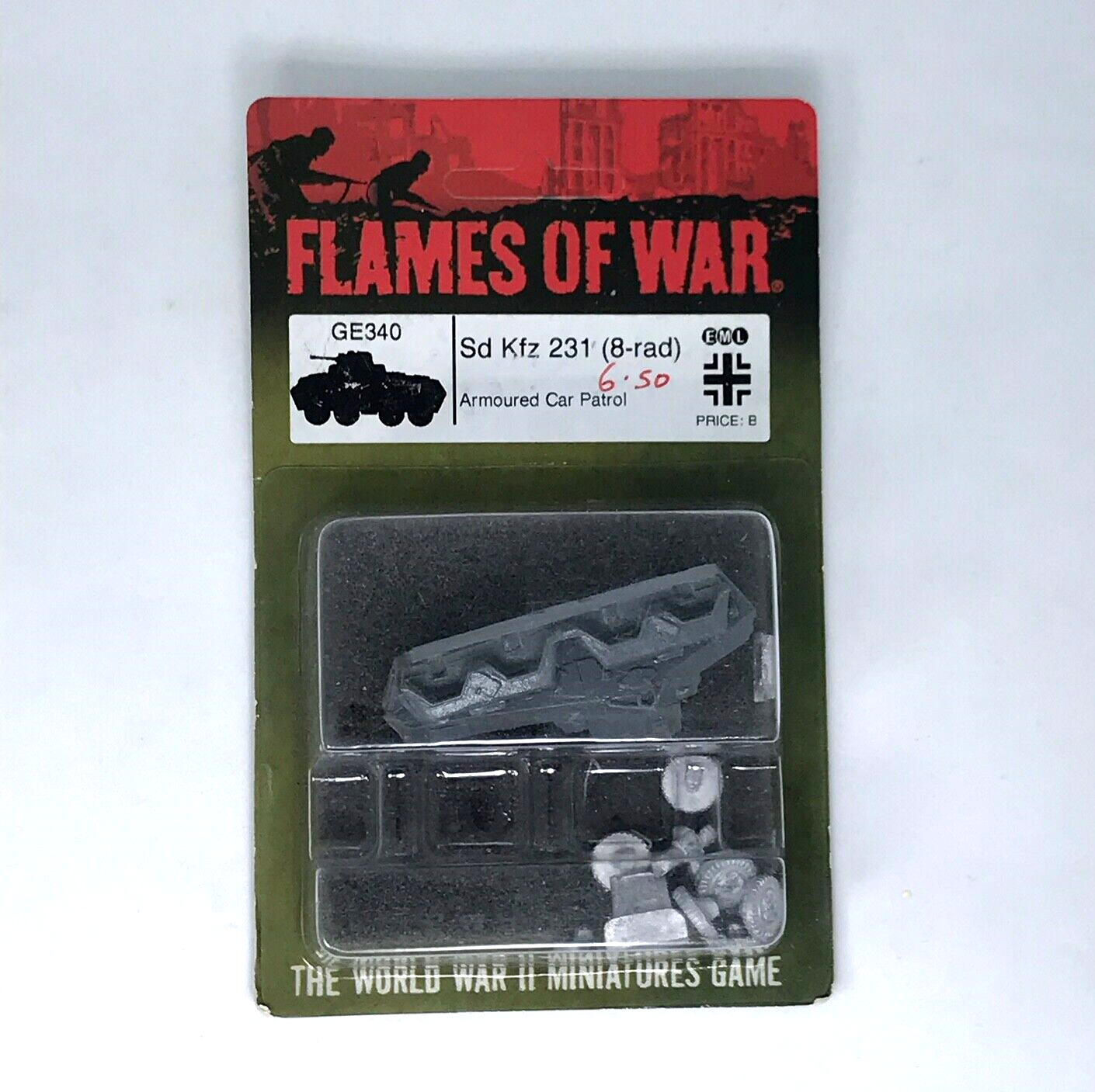 WW2 Axis Sd Kfz Armoured Patrol Car - Sealed Blister - Flames of War C542