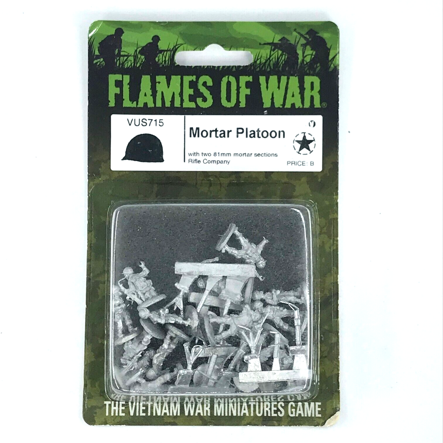 Metal USA Mortar Platoon Blister Vietnam  - Flames of War C2143