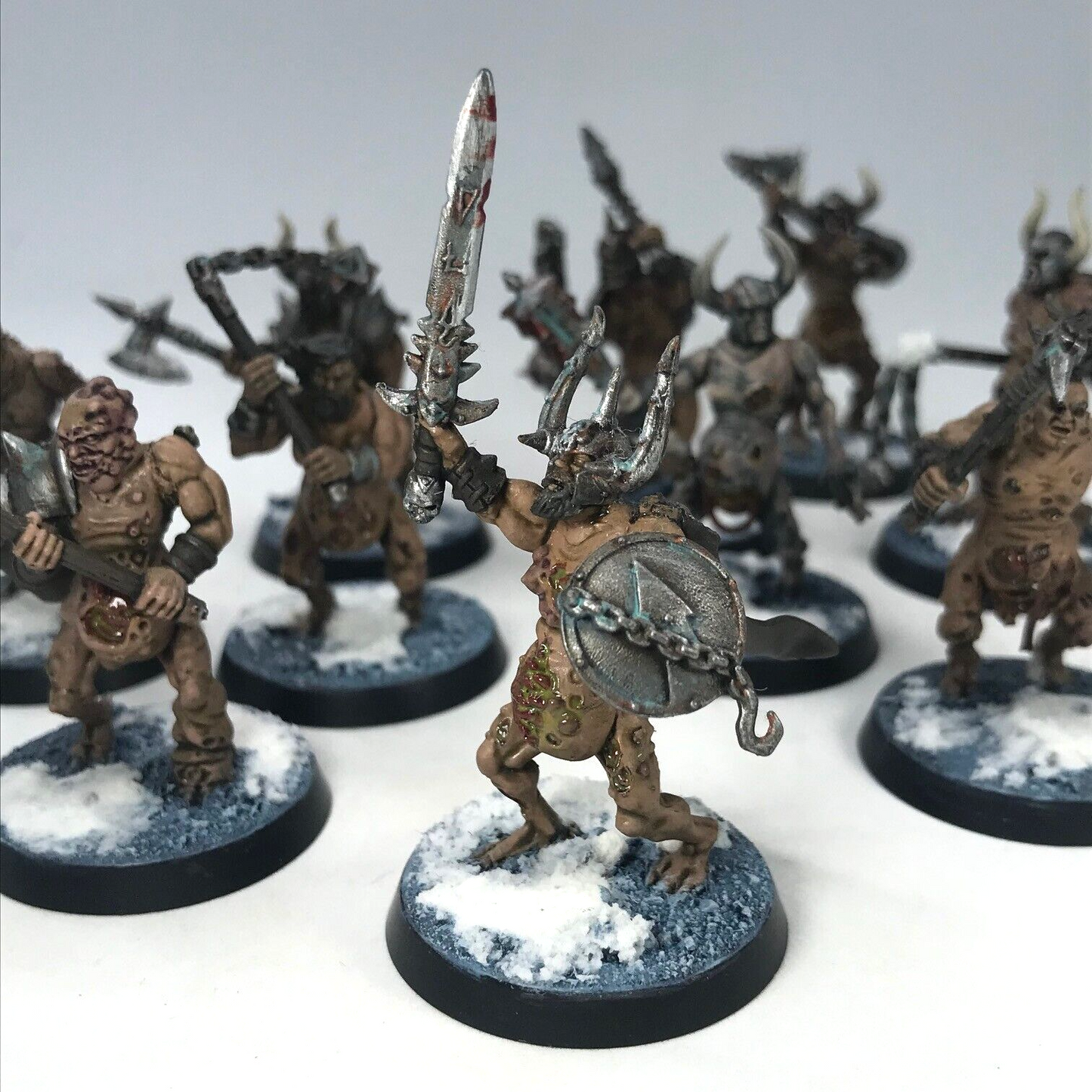 Nurgle Chaos Possessed Marauder Warriors Painted - Warhammer Age of Sigmar C904