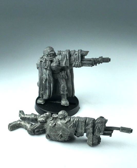 Classic Metal Imperial Guard Catachan Sniper X2 HQ OOP - Warhammer 40K X911