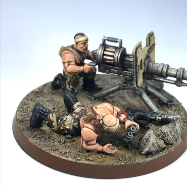 Catachan Autocannon Team Imperial Guard - Painted - Warhammer 40K GW C1586