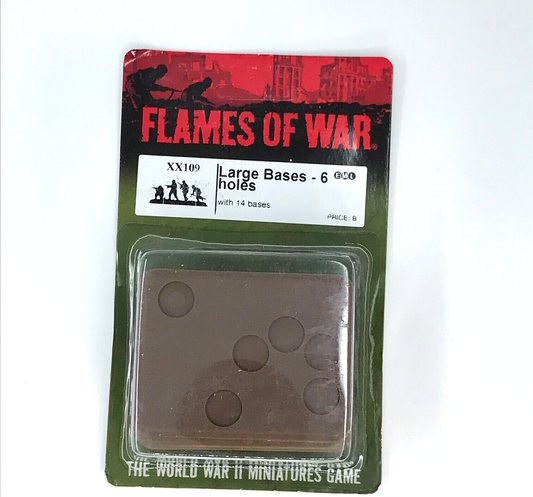 Large Bases - 6 Holes - Sealed Blister - Flames of War C485