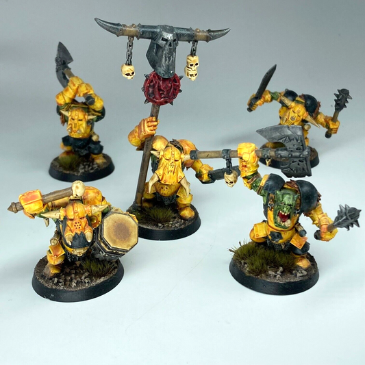 Ardboys Black Orcs Orruk Warclans Painted - Warhammer Age of Sigmar C4499