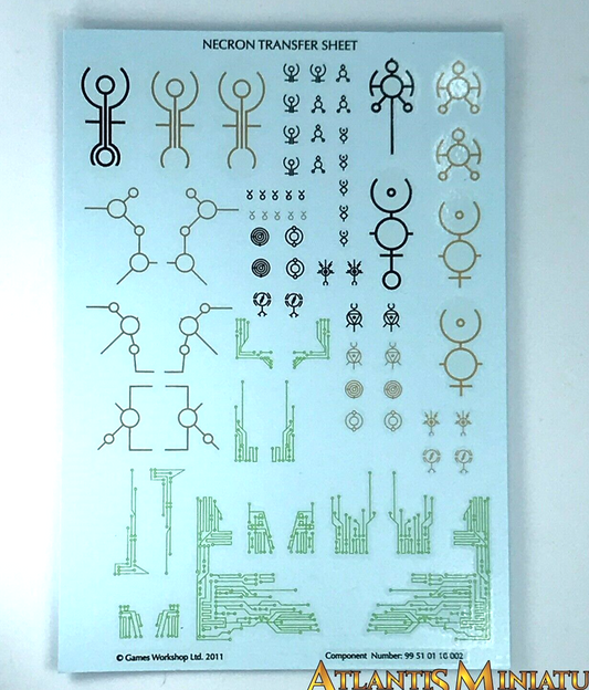 Necron Transfer Sheet Warhammer 40K Games Workshop T125