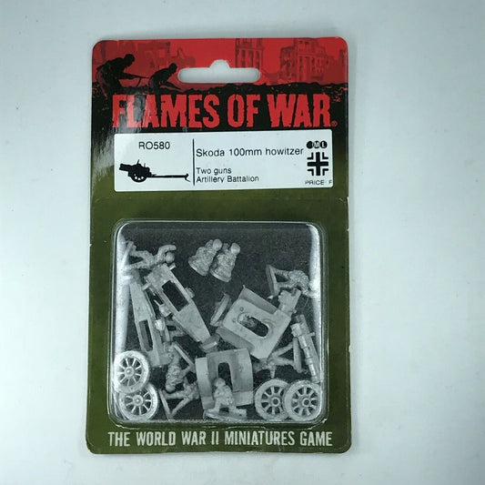 Metal German Skoda 100mm Howitzer Blister WW2 - Flames of War C1550