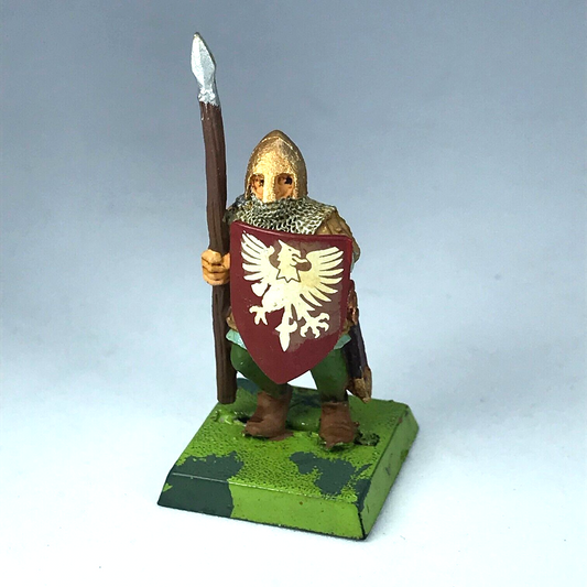 Metal Classic Bretonnian Men At Arms Spearman - Painted Warhammer Fantasy X11392