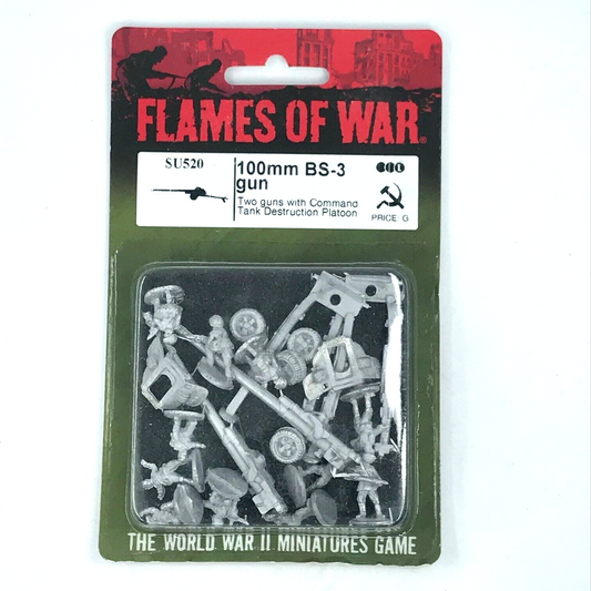 Metal Soviet 100mm BS-3 Anti Tank Platoon Blister WW2 - Flames of War C1134