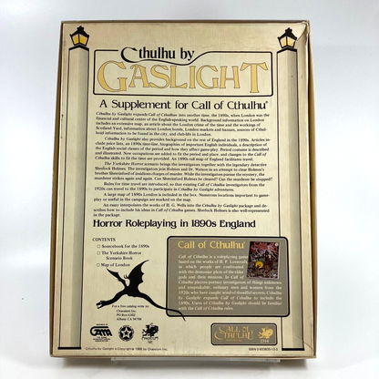 Cthulhu by Gaslight: Horror Roleplaying in 1890s England Call of Cthulhu W187