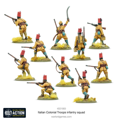 Italian Colonial Infantry Troops Section - Warlord Games Bolt Action Miniatures