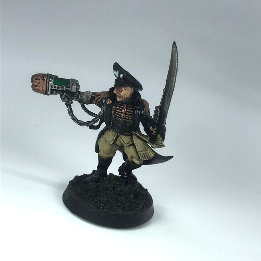 Commissar Imperial Guard Astra Militarum Painted - Resin - Warhammer 40K X2494