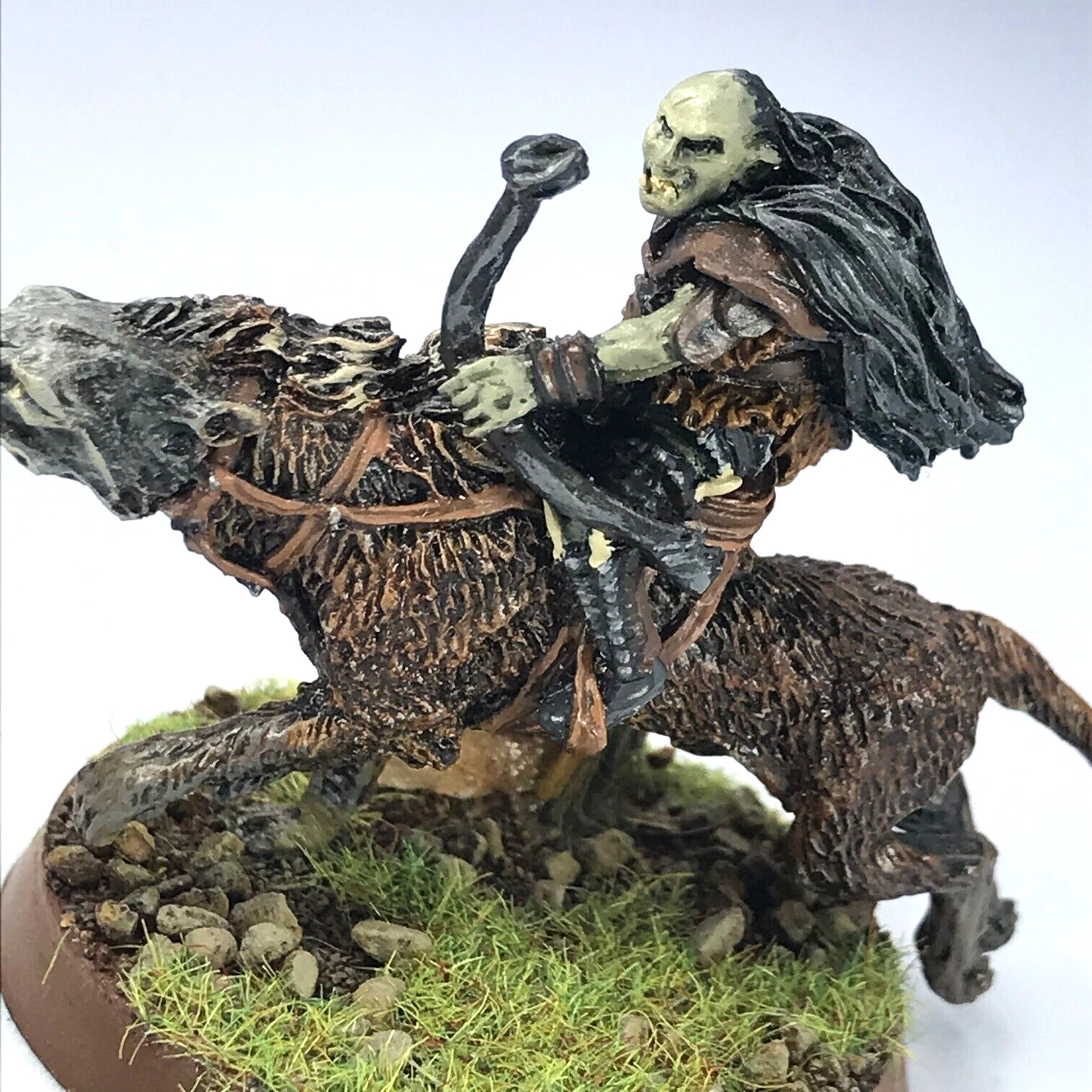 Orc Warg Rider - Painted - LOTR / Warhammer / Lord of the Rings Metal C4587