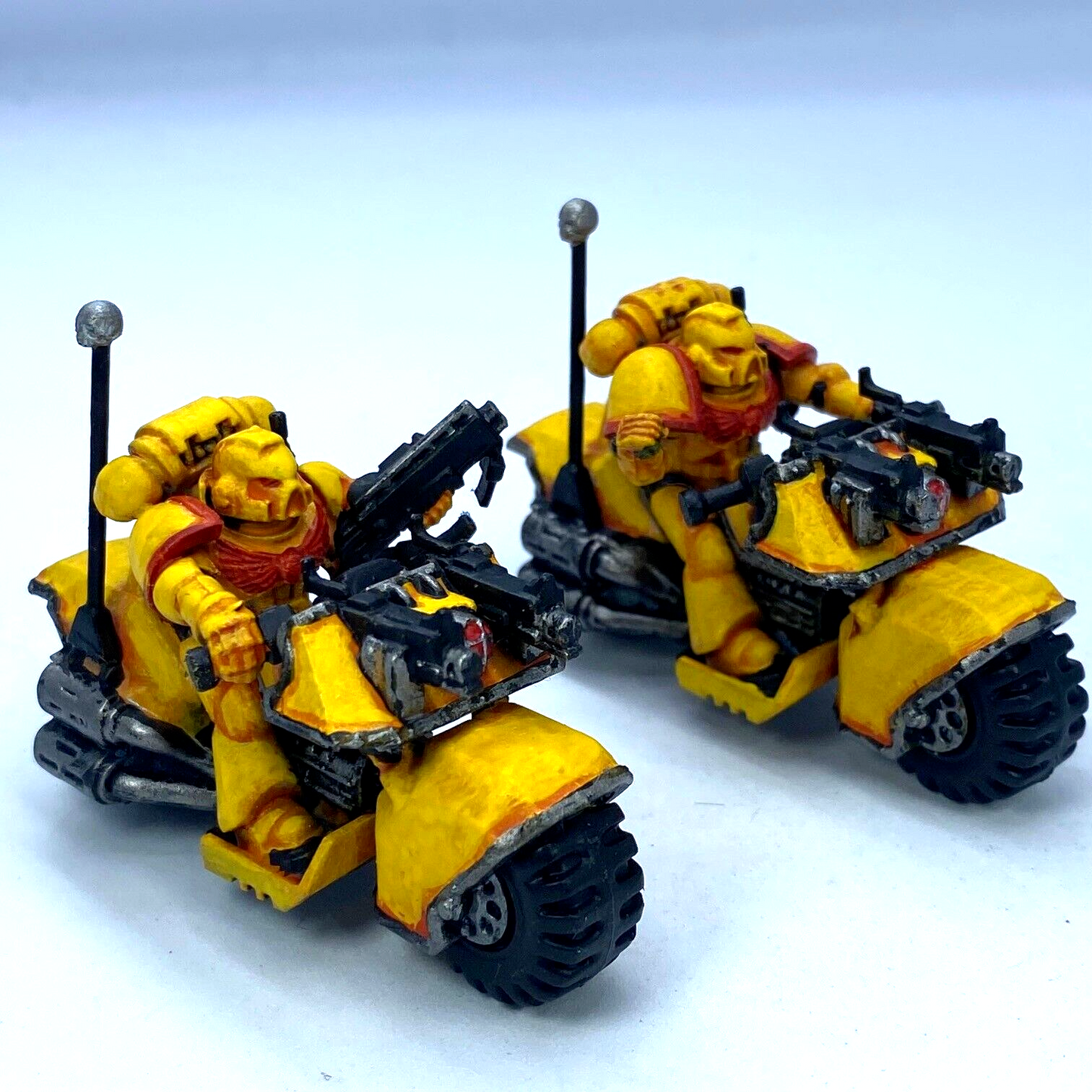 Bike Squad Imperial Fist Space Marine - Painted - Warhammer 40K C3125