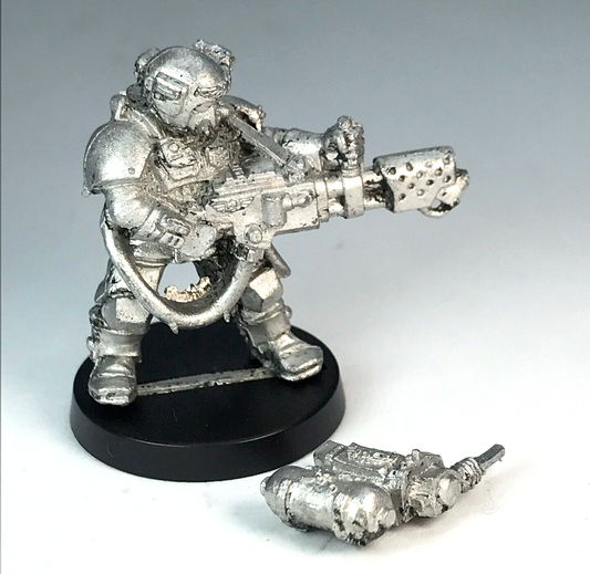 Imperial Guard Kasrkin Stormtrooper Flamethrower - Warhammer 40K Metal X1029