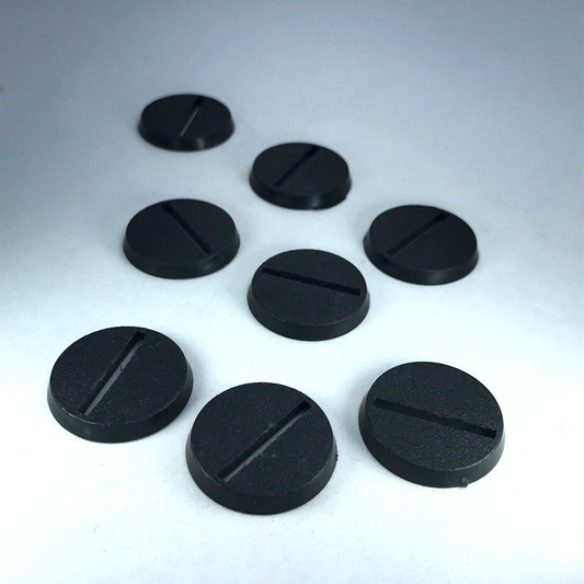 X8 Original GW 2003 25mm Round Bases Slotted Slotta - Warhammer 40K / LOTR X9706