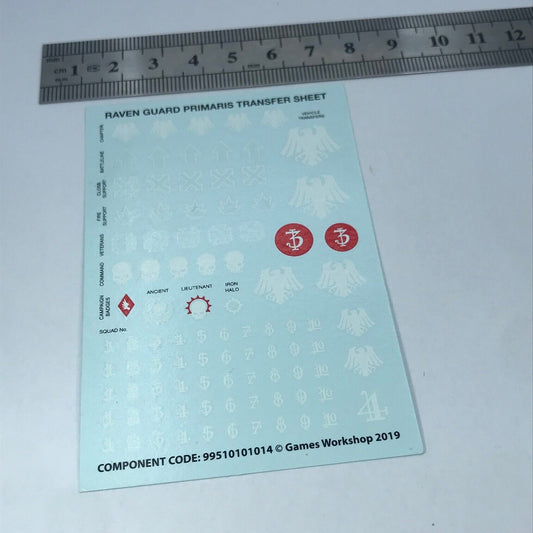 Raven Guard Primaris Space Marines Transfer Sheet - Warhammer 40K T258