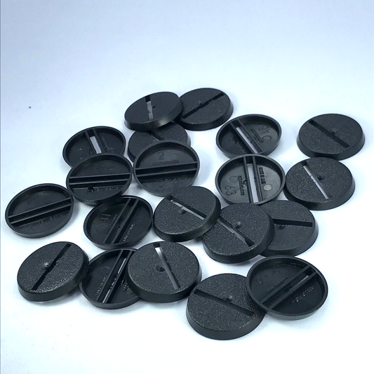 Original GW 2005 25mm Round Bases Slotted Slotta - Warhammer 40K / LOTR X799