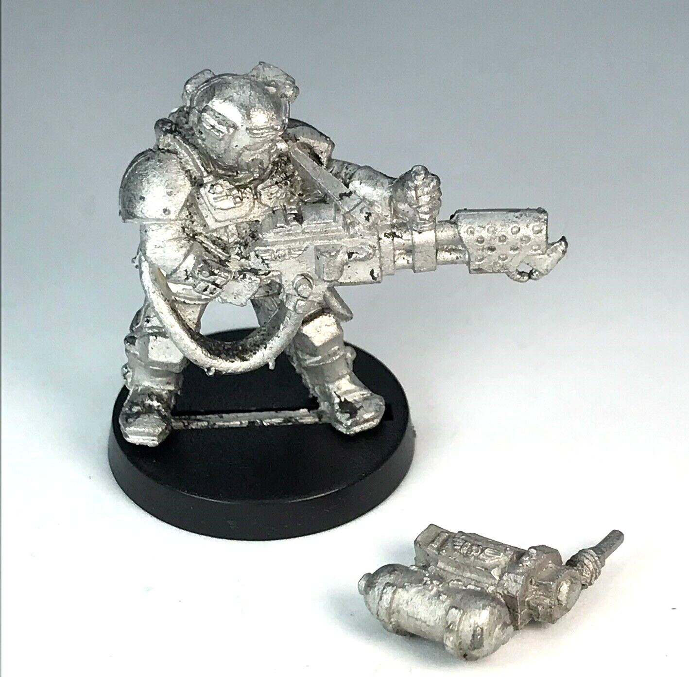 Imperial Guard Kasrkin Stormtrooper Flamethrower - Warhammer 40K Metal X2325