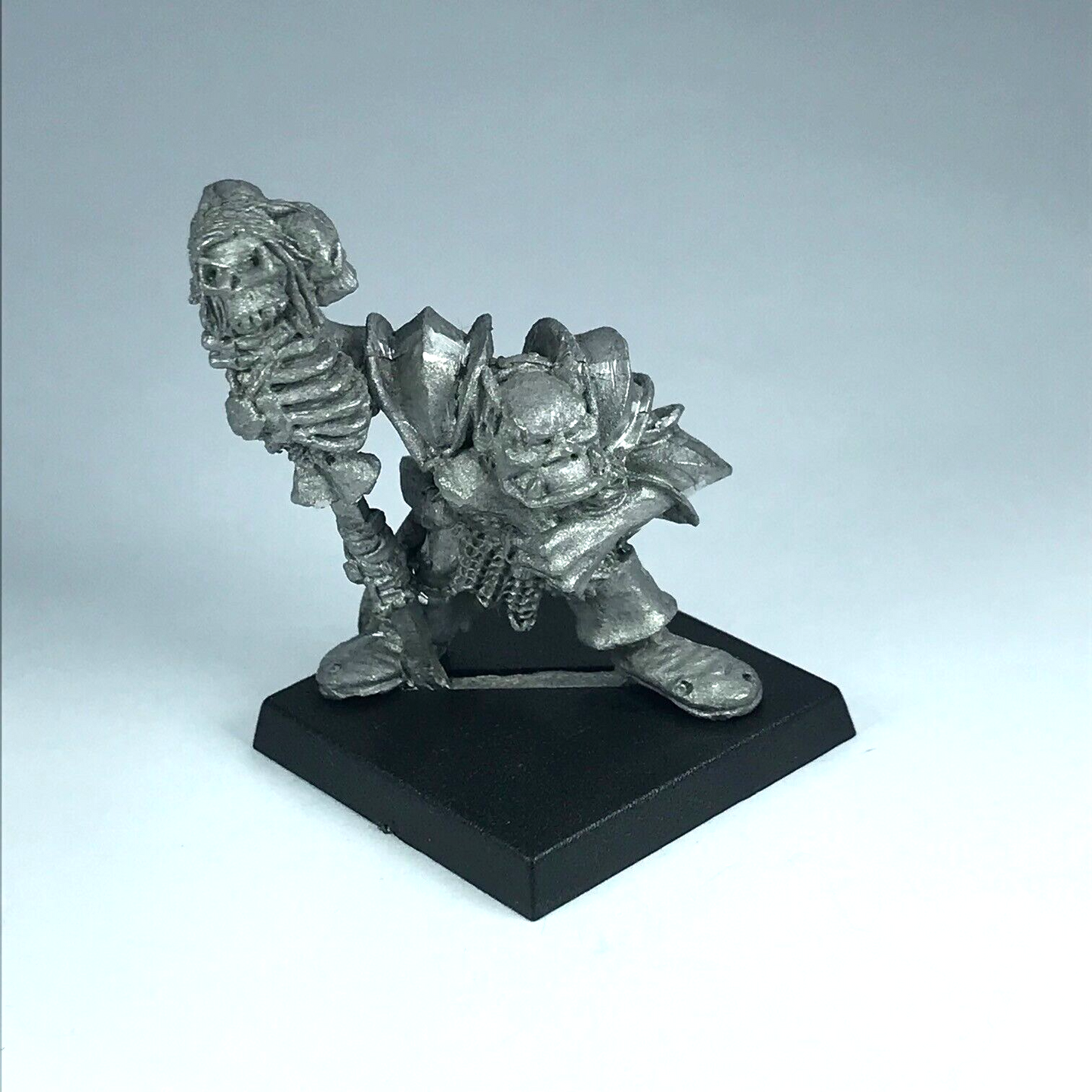 Classic Metal Armoured Orc Musician Shaman Command Warhammer Fantasy X1921