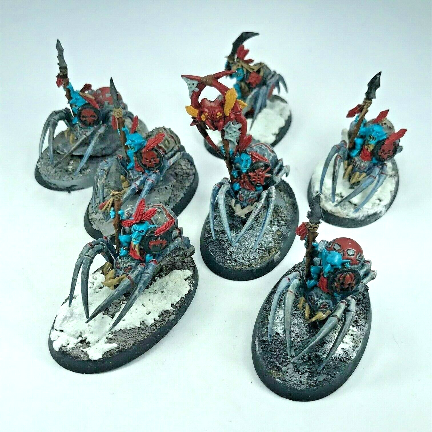 Grot Spider Riders Gloomspite Gitz Goblins - Painted - Warhammer Fantasy C1791