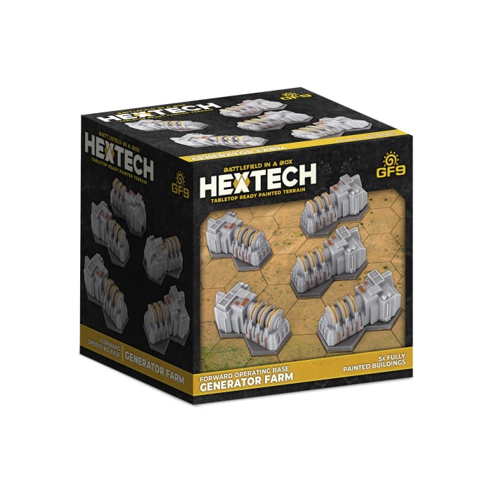 Pre-order: Forward Operating Base: Generator Farm - Pre-Painted Terrain - Hextech - Brand New