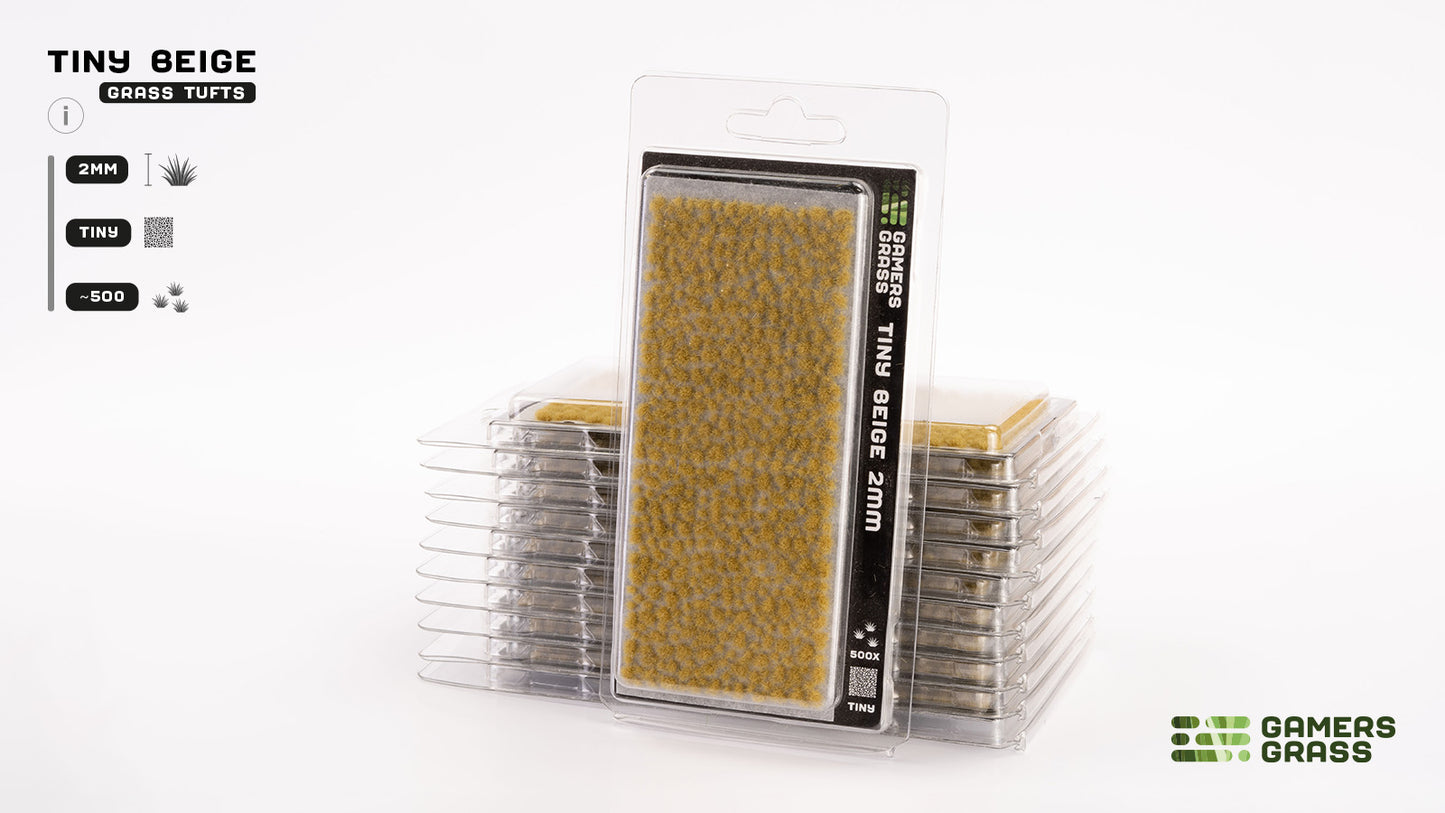 Tiny Beige Grass Tufts 2mm - Model Basing - Gamers Grass