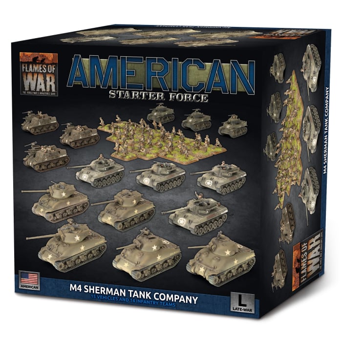 M4 Sherman Tank Company - Late-War -  Flames of War - Brand New