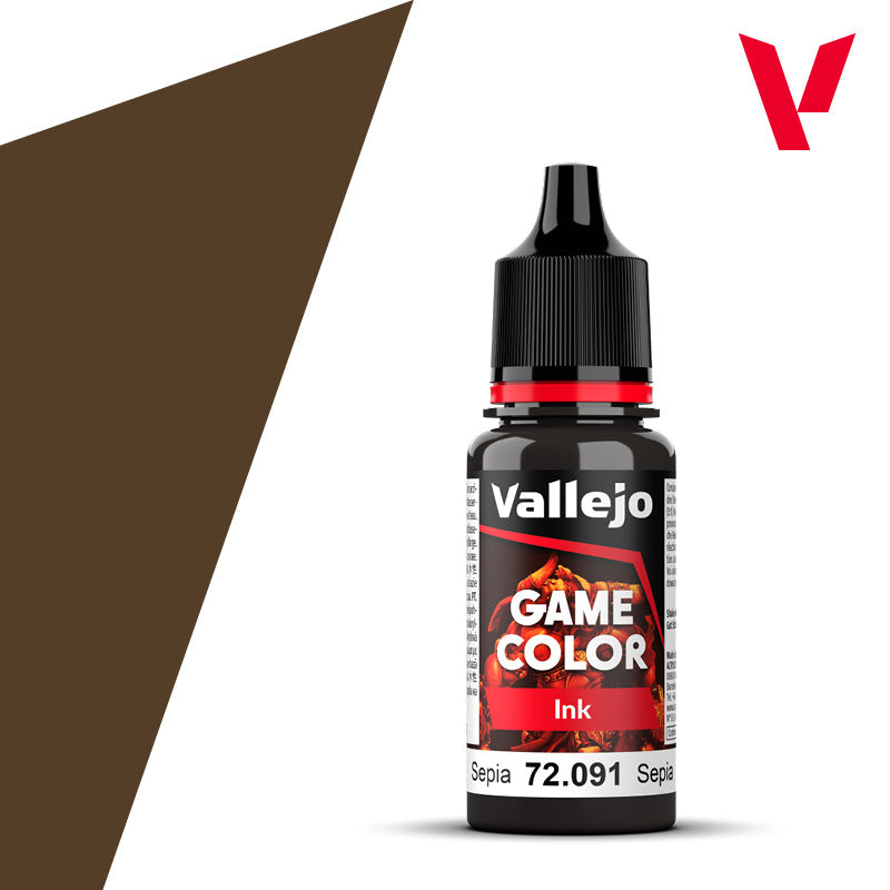 Sepia Ink - Game Colour Range 18ml - AV Vallejo Paints