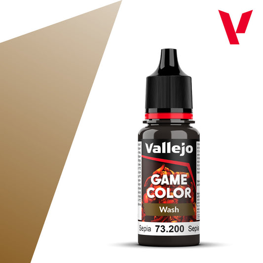 Sepia Wash - Game Colour Range 18ml - AV Vallejo Paints