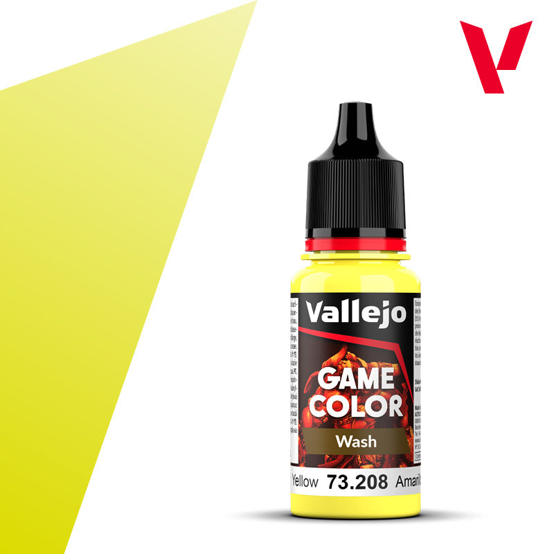 Yellow Wash - Game Colour Range 18ml - AV Vallejo Paints