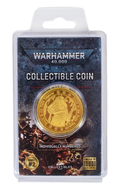 Pre Order: Warhammer 40,000: Chaos Collectible Coin - Warhammer Merchandise - Brand New