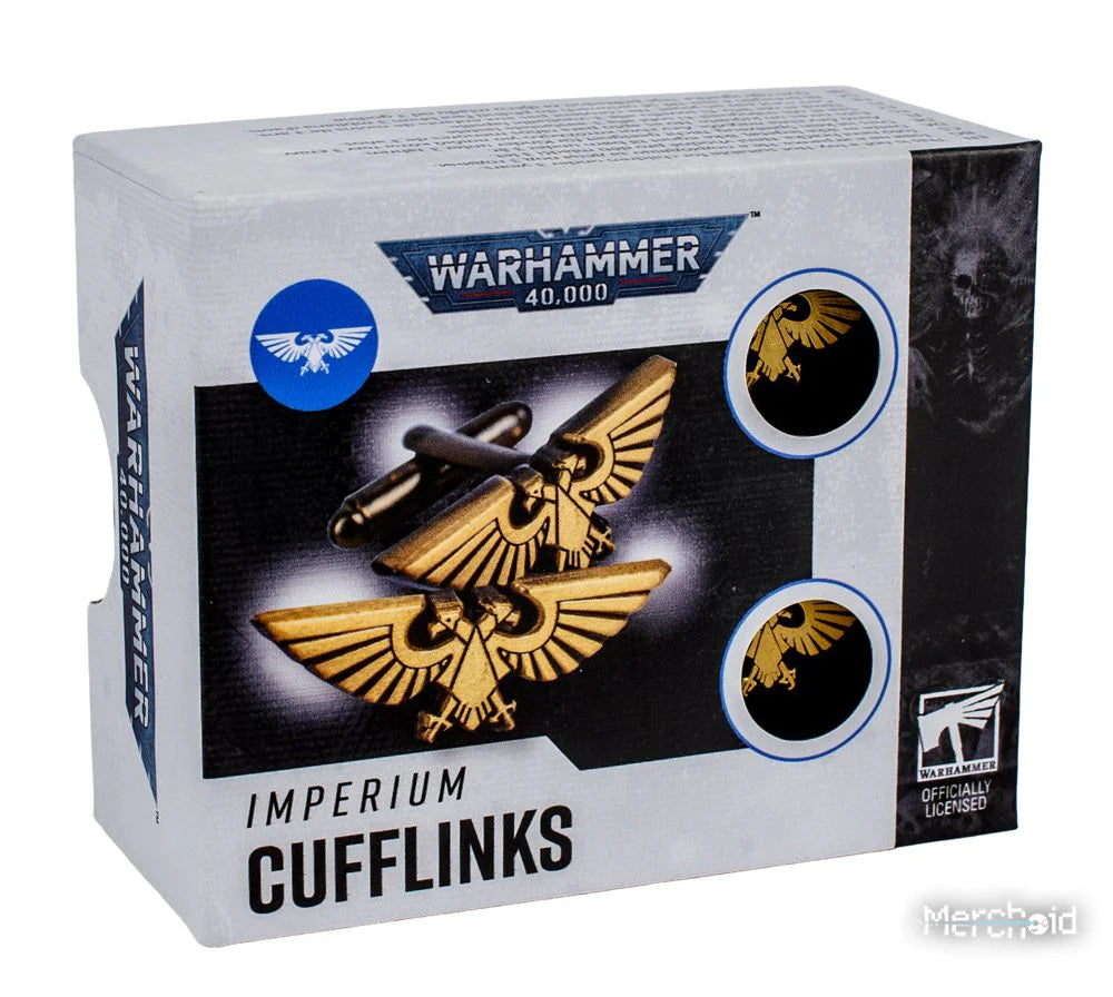 Pre Order: Warhammer 40,000: Imperium Cufflinks - Warhammer Merchandise - Brand New