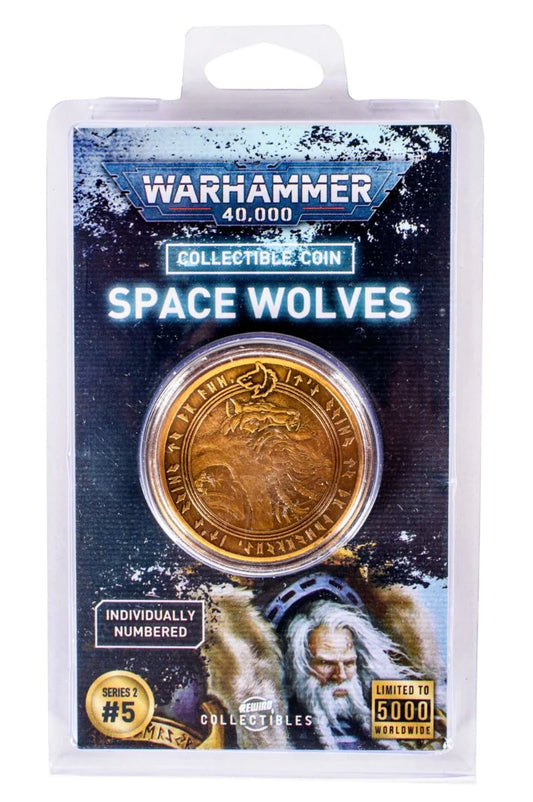 Pre Order: Warhammer 40,000: Space Wolves Collectible Coin - Warhammer Merchandise - Brand New